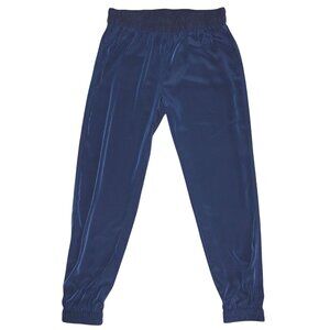 Lilla P Womens High Waist Tapered Polyester Pants Blue Women's Size Large